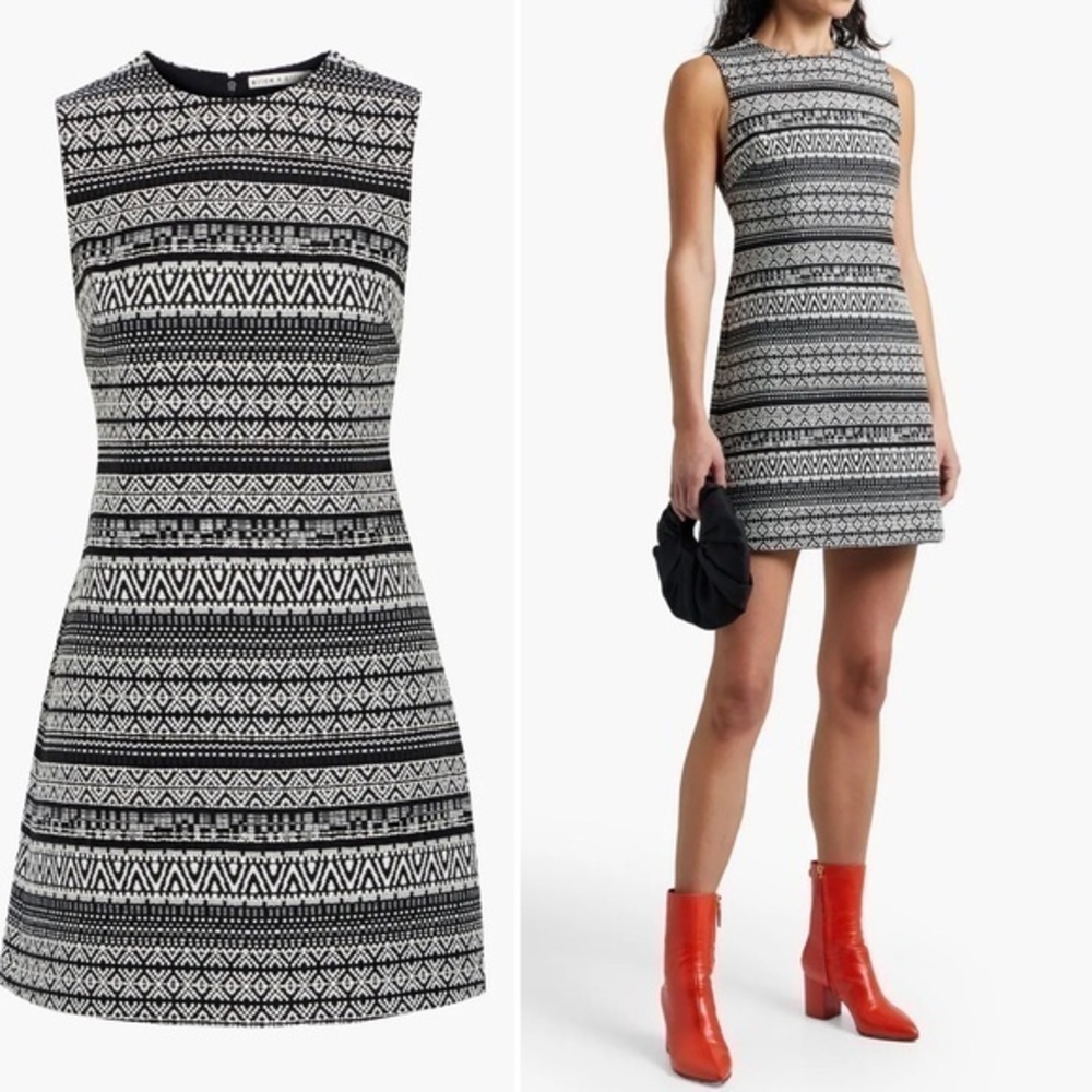 ALICE + OLIVIA Coley jacquard mini dress, size 2, NWT